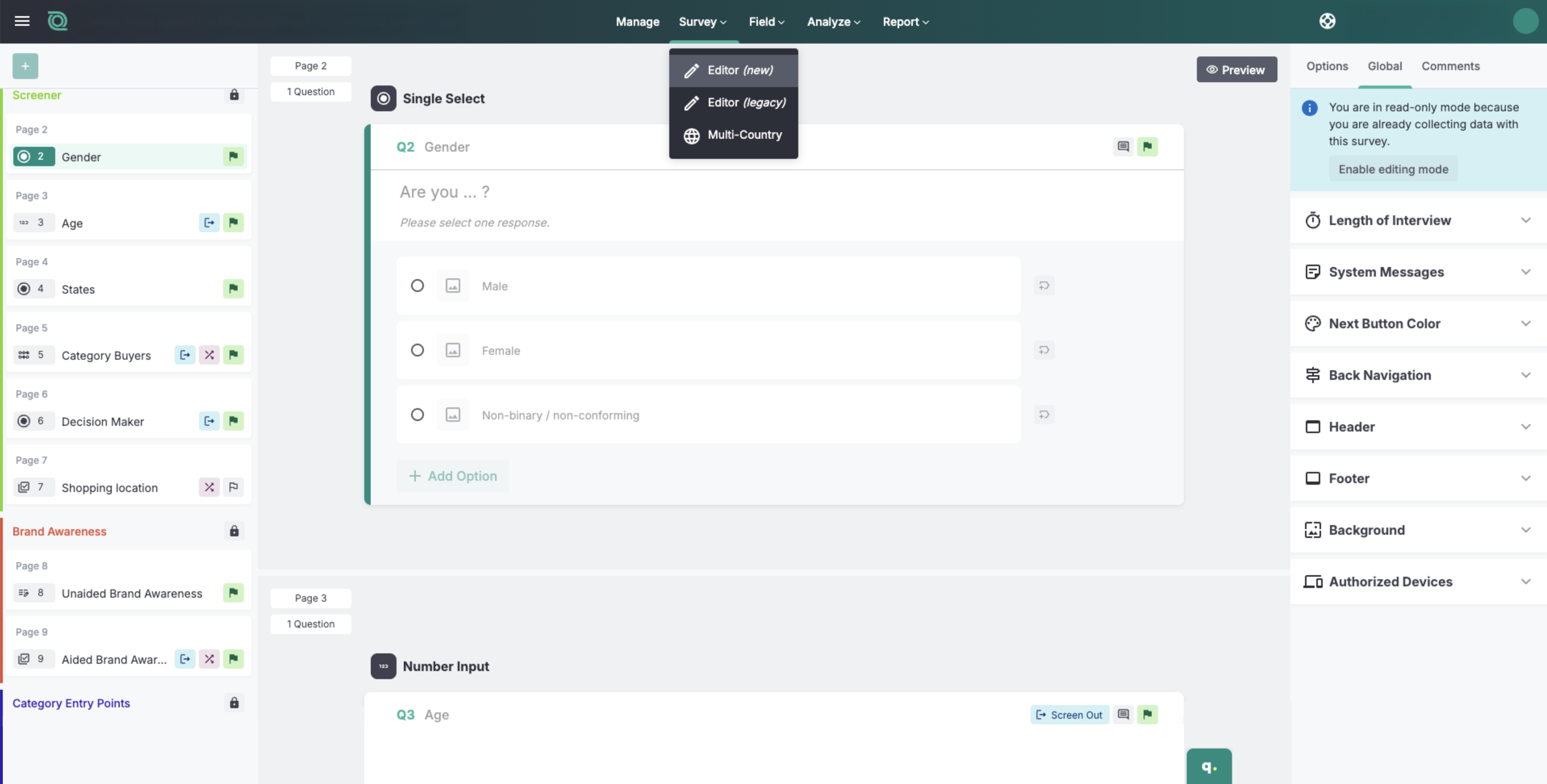 New Editor Section
