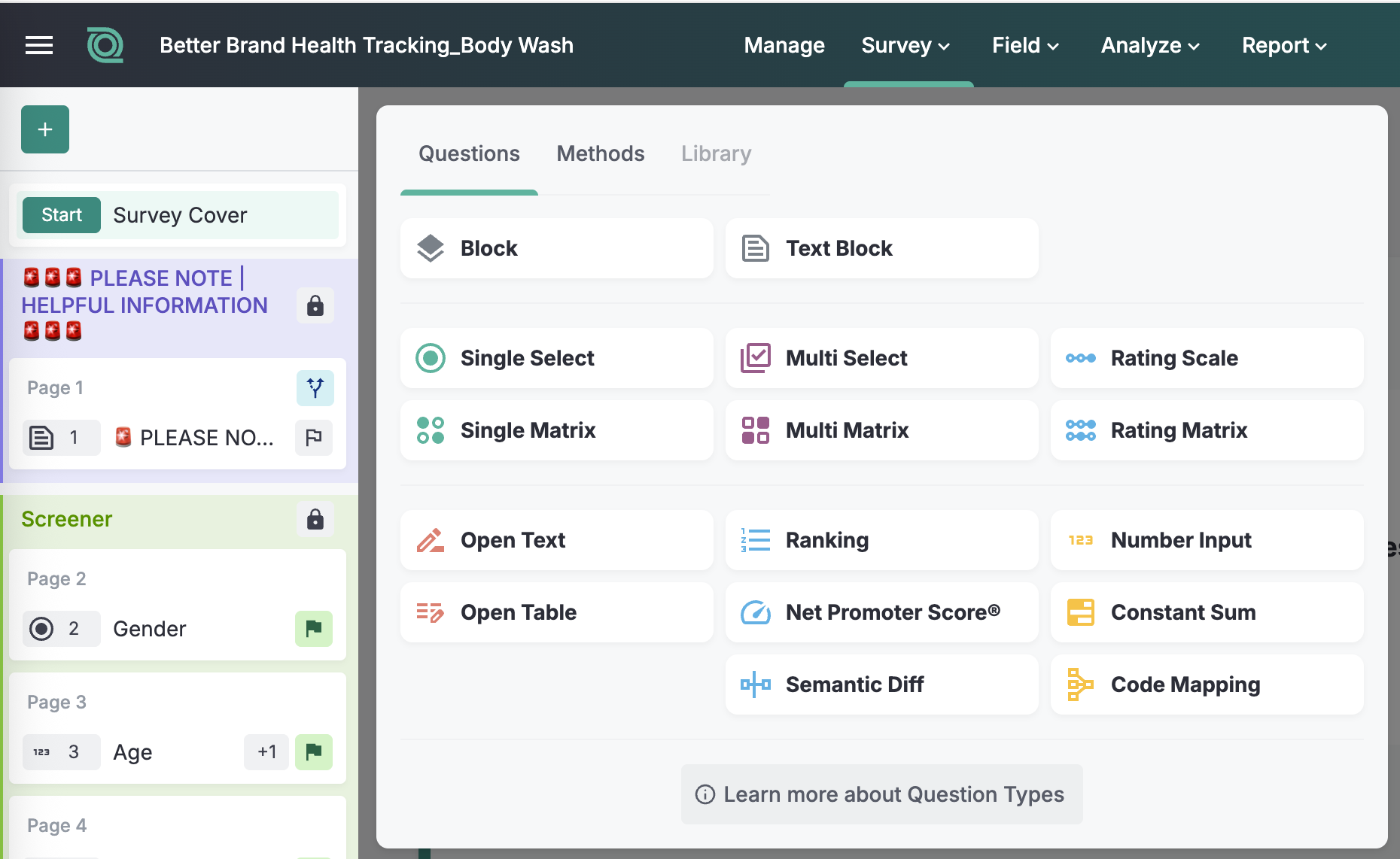 BBHT Survey setup