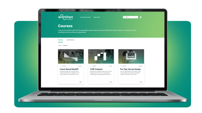 quantilope Academy home page