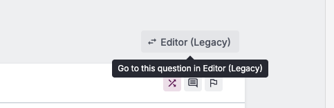 legacy editor toggle