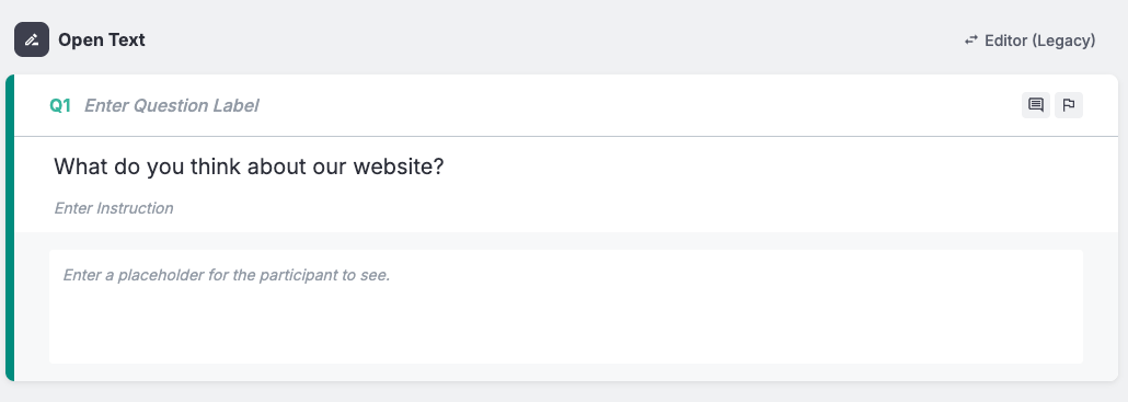 open end survey example