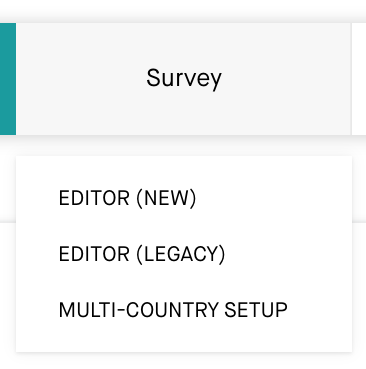 survey editor dropdown