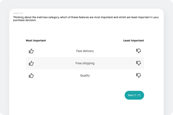 chart screenshot to create product improvements