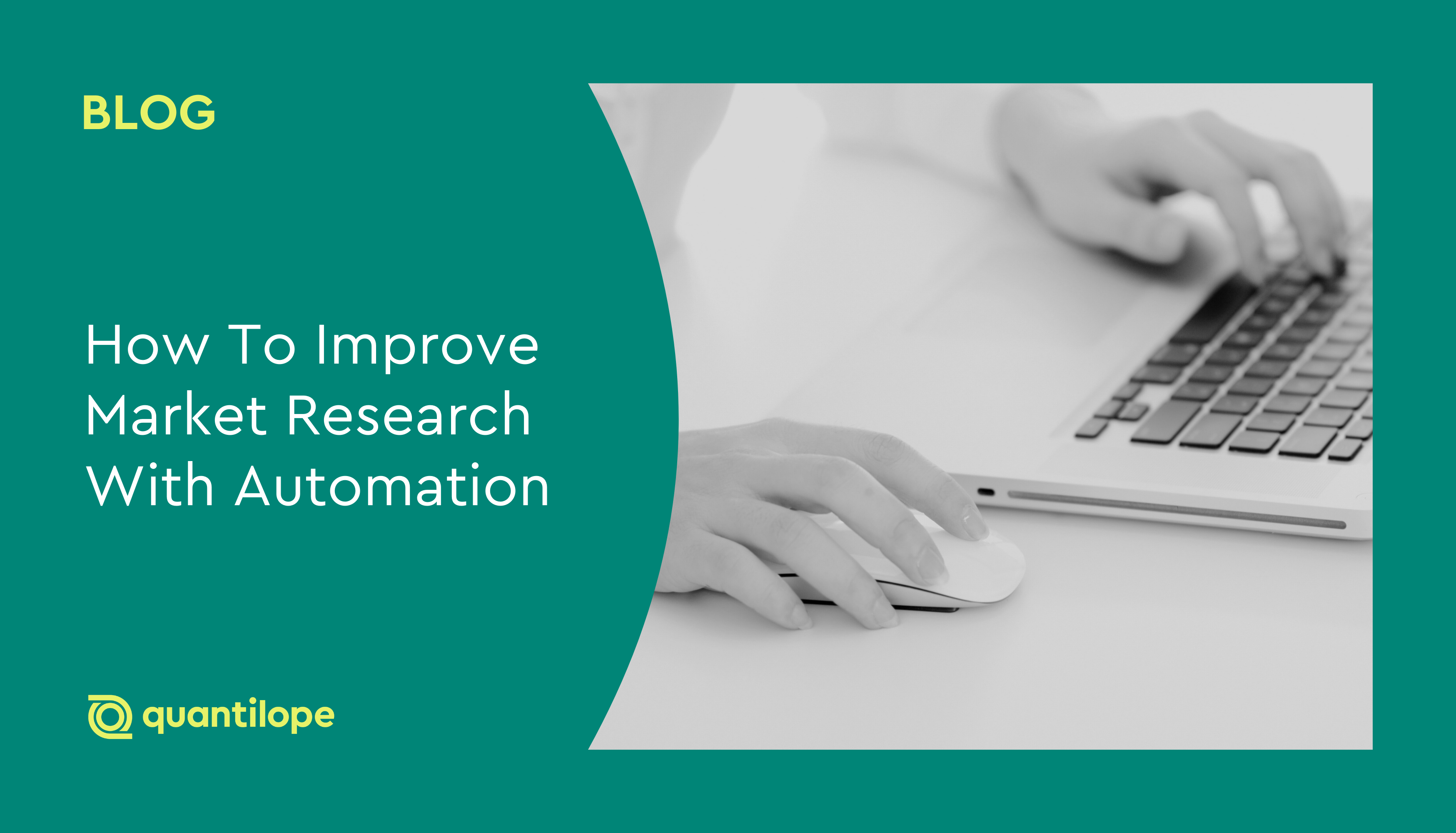 green blog background with black and white image of person on their laptop 