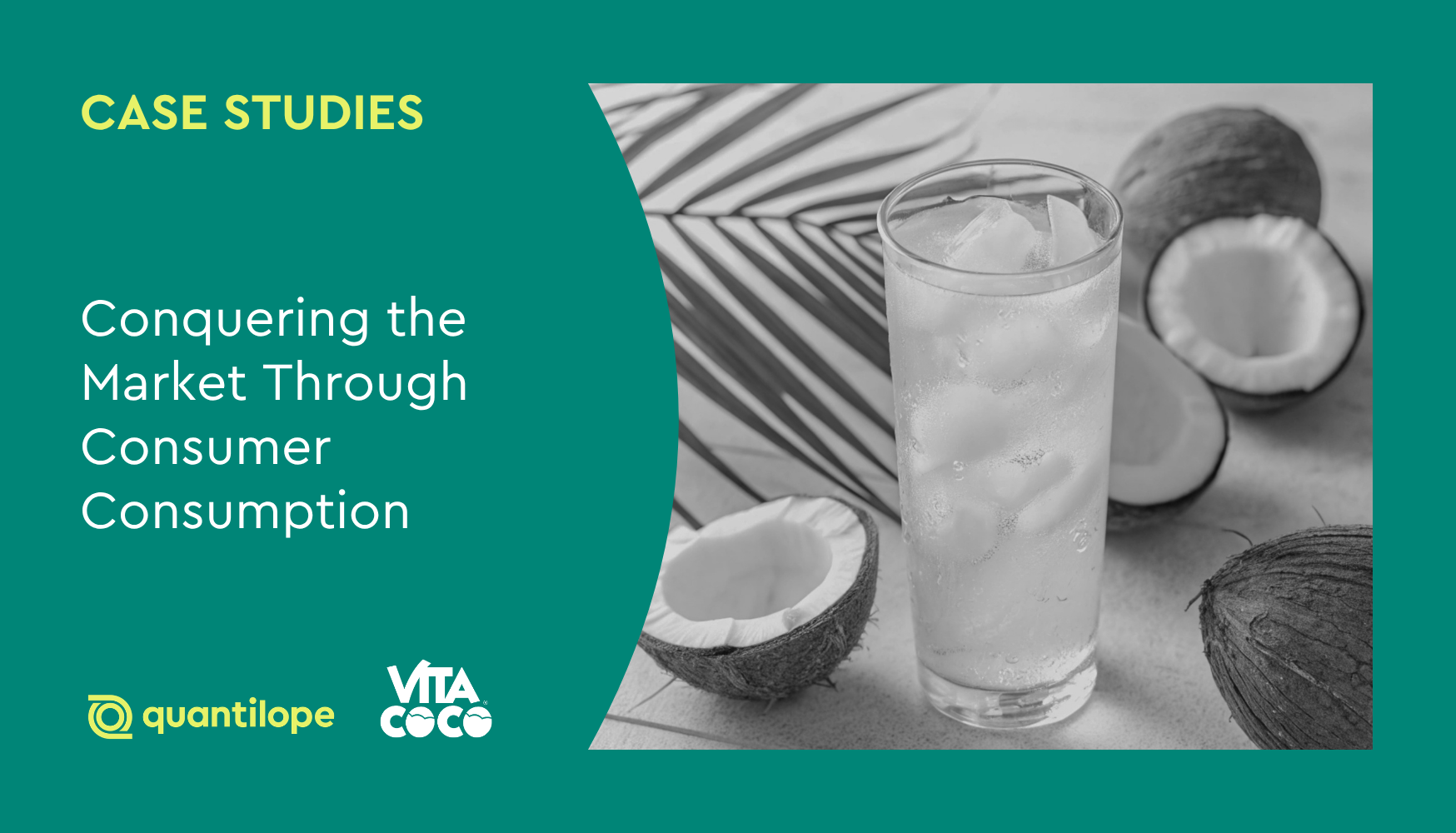 green blog background with vita coco logo and glass of coconut water